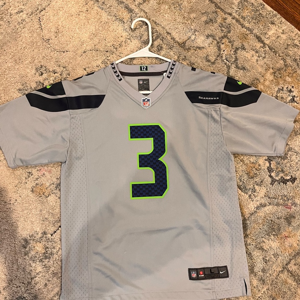 Seattle SEAHAWKS Gray and Blue Football Jersey